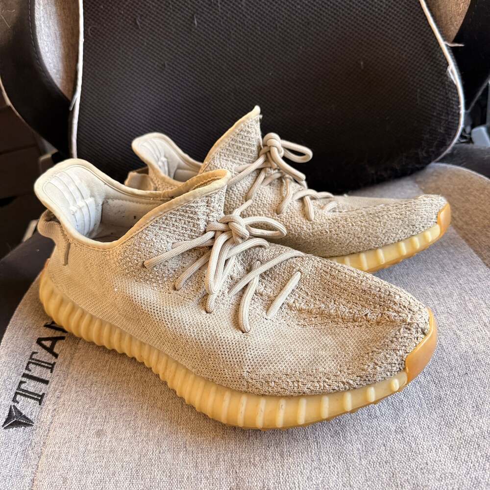 Adidas Yeezy Boost 350 V2 Sesame Knit Sneakers Size 10